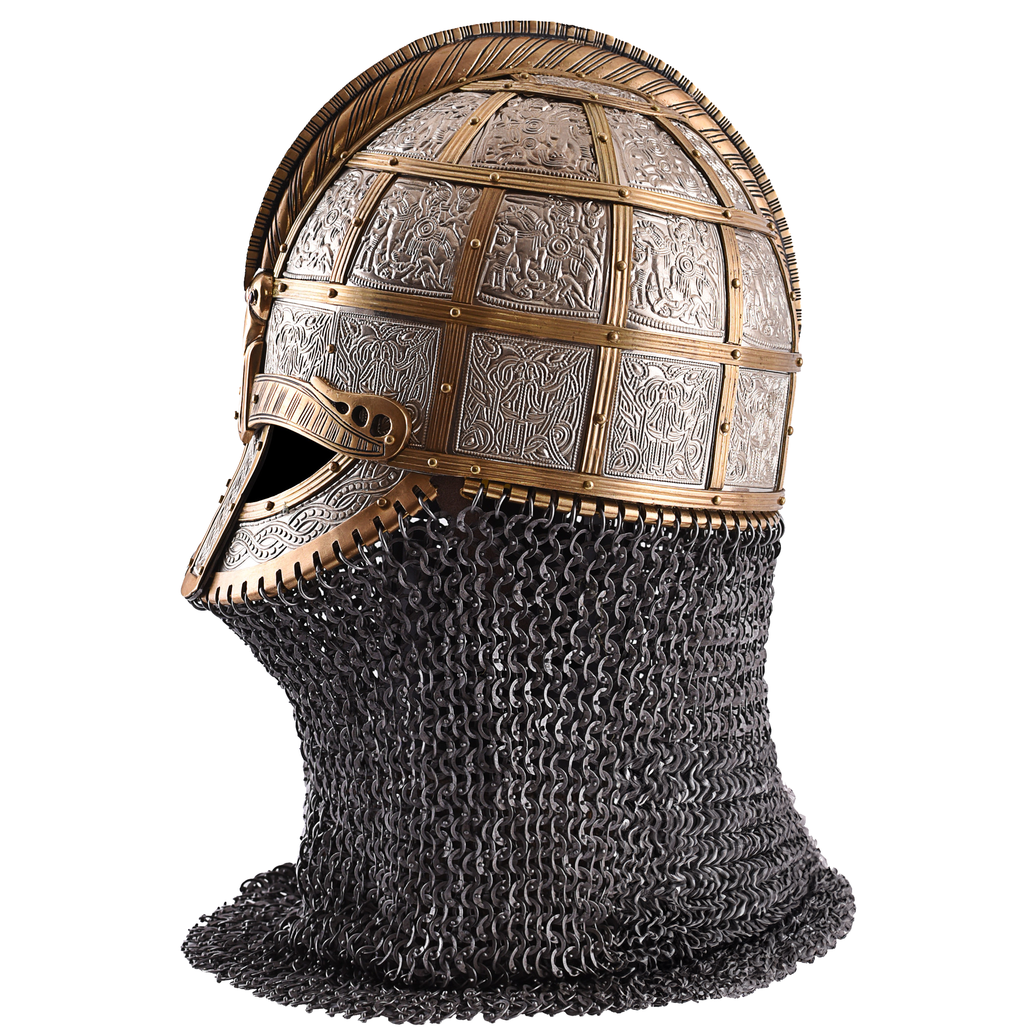 Vendelzeitlicher Helm nach Original aus dem Bootsgrab 8 in Valsgärde, Schweden 