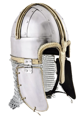Coppergate Helm, mit unvernieteter Kettenbrünne, 1,6 mm Stahl