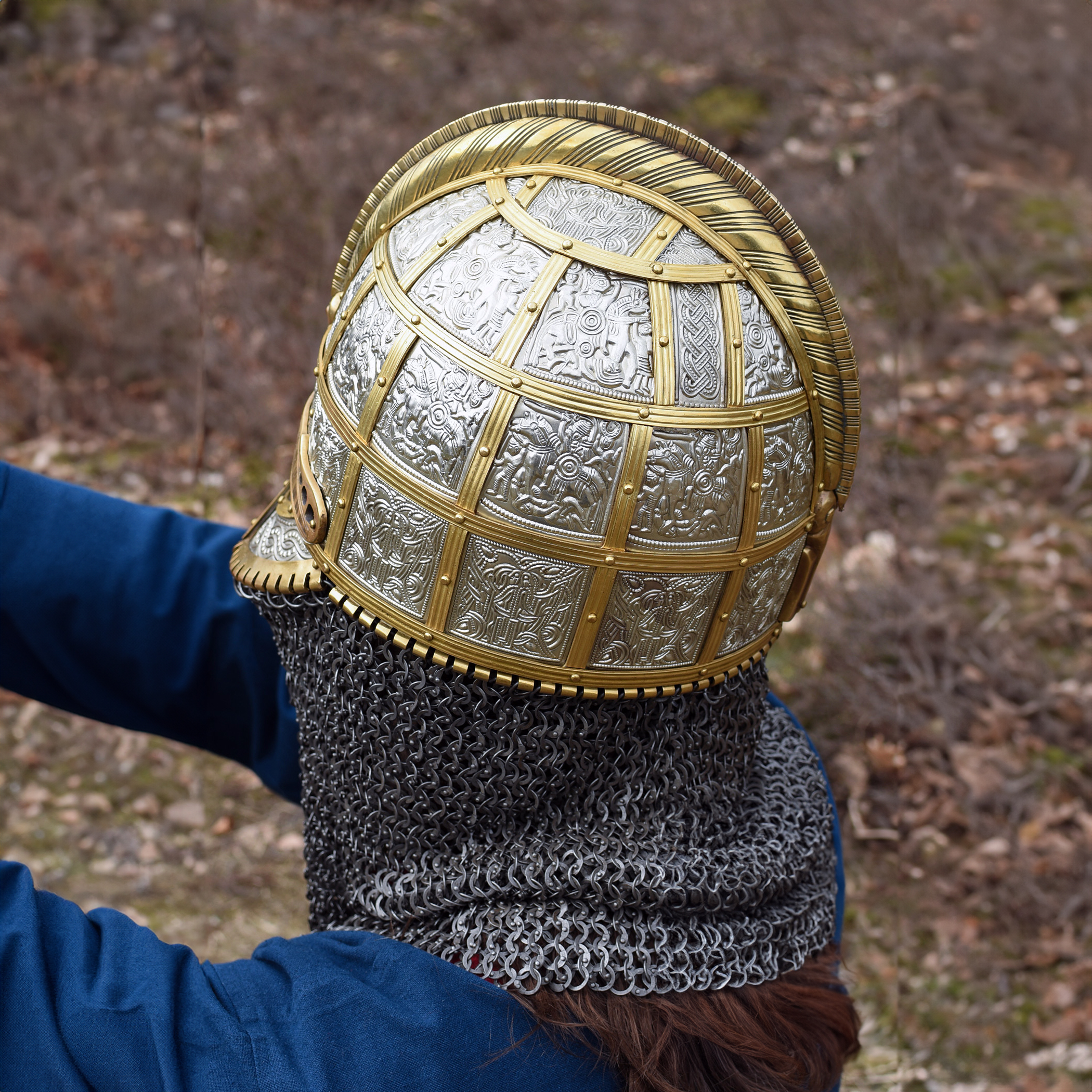 Vendelzeitlicher Helm nach Original aus dem Bootsgrab 8 in Valsgärde, Schweden 