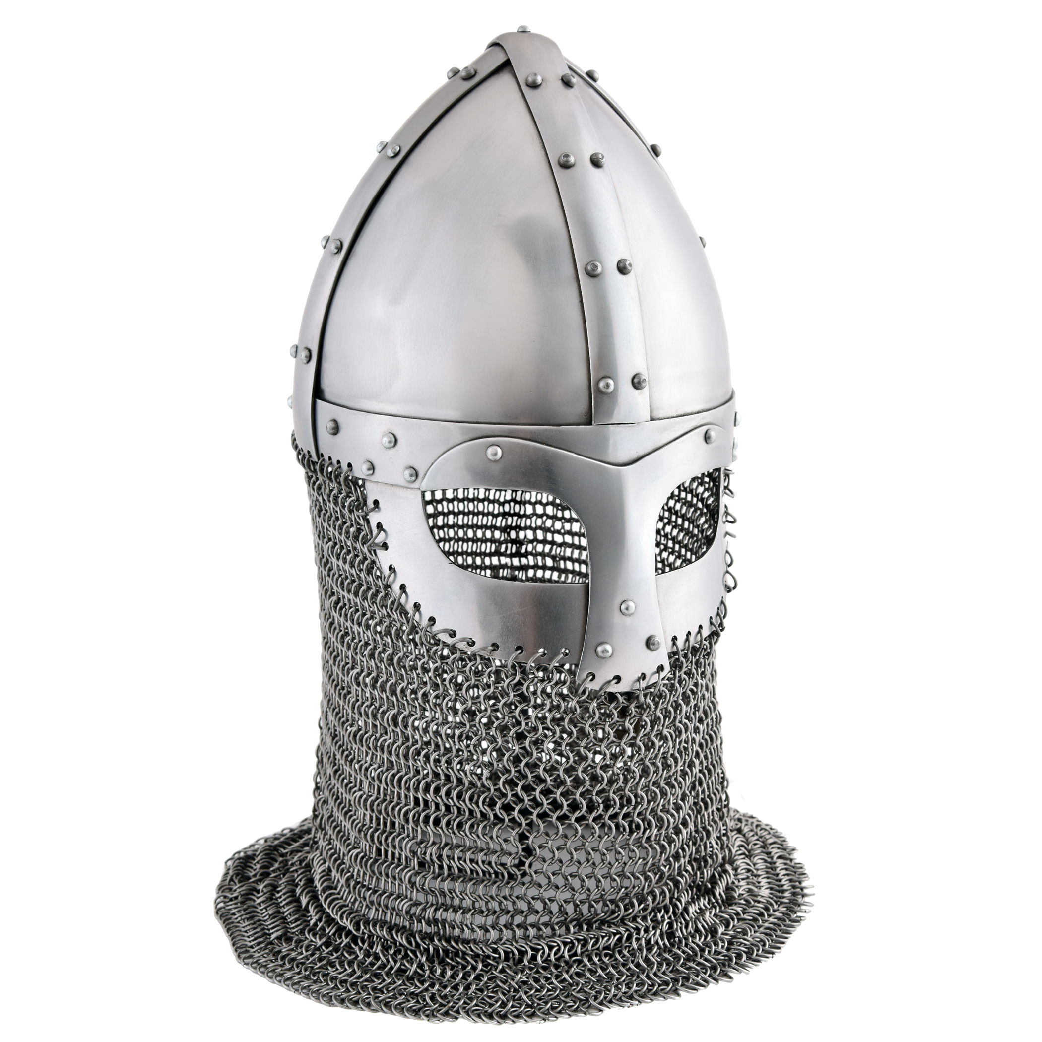 Vendelzeitlicher Spangenhelm mit Kettenbrünne