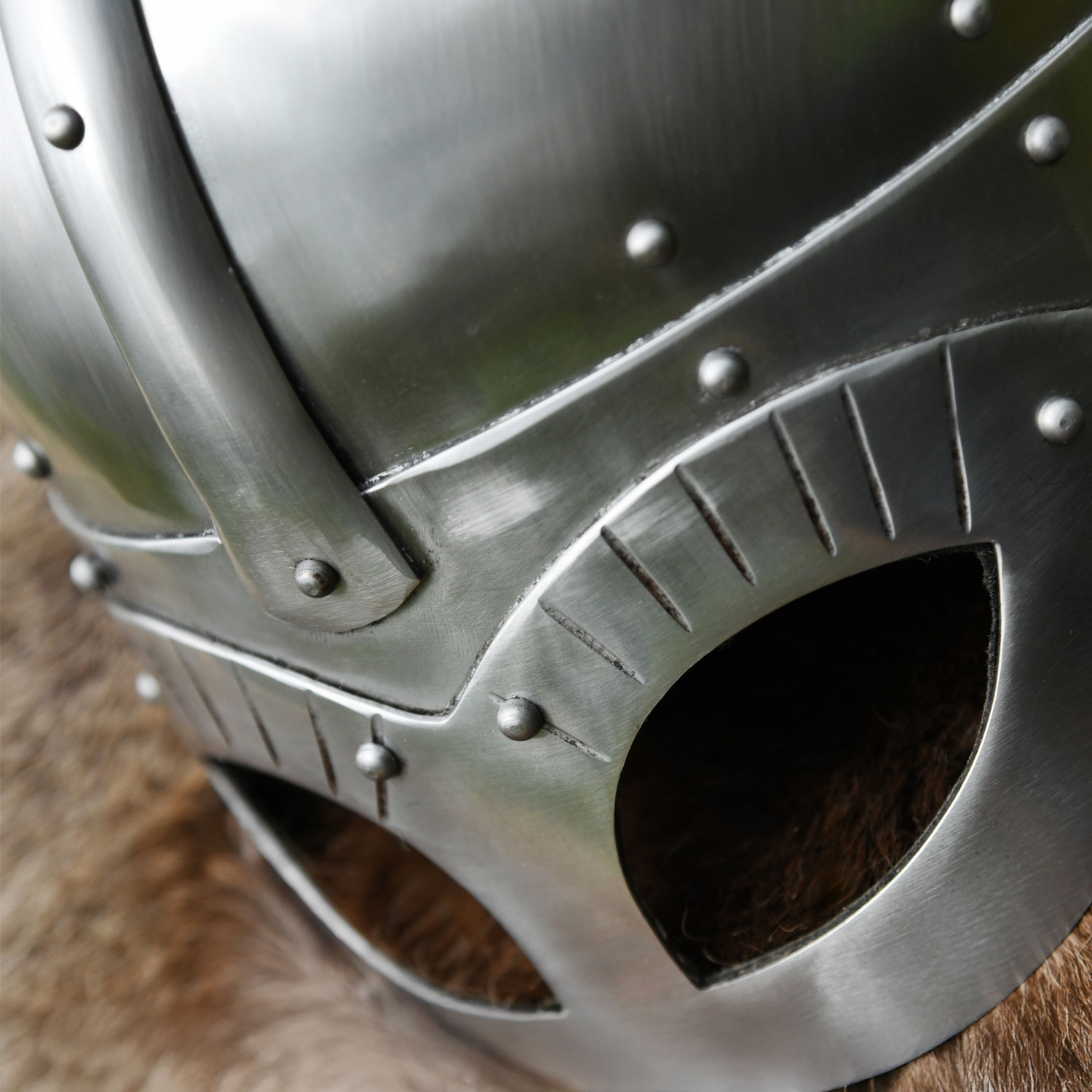 Wikinger-Brillenhelm Gjermundbu-Stil, 2 mm Stahl