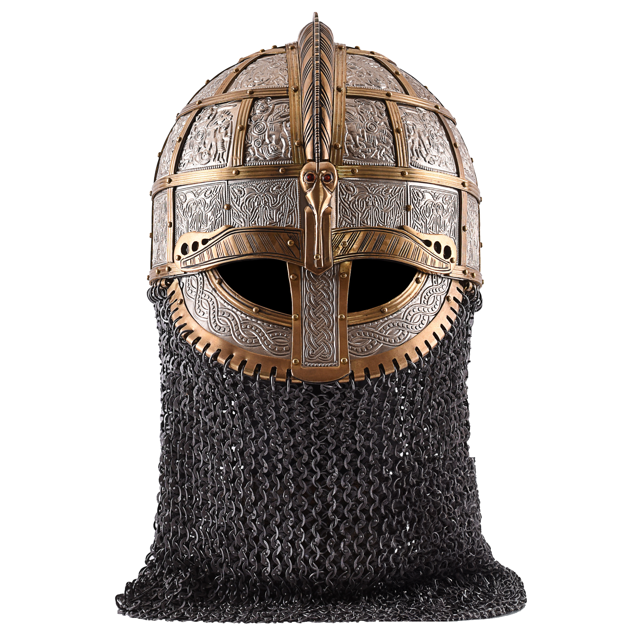 Vendelzeitlicher Helm nach Original aus dem Bootsgrab 8 in Valsgärde, Schweden 