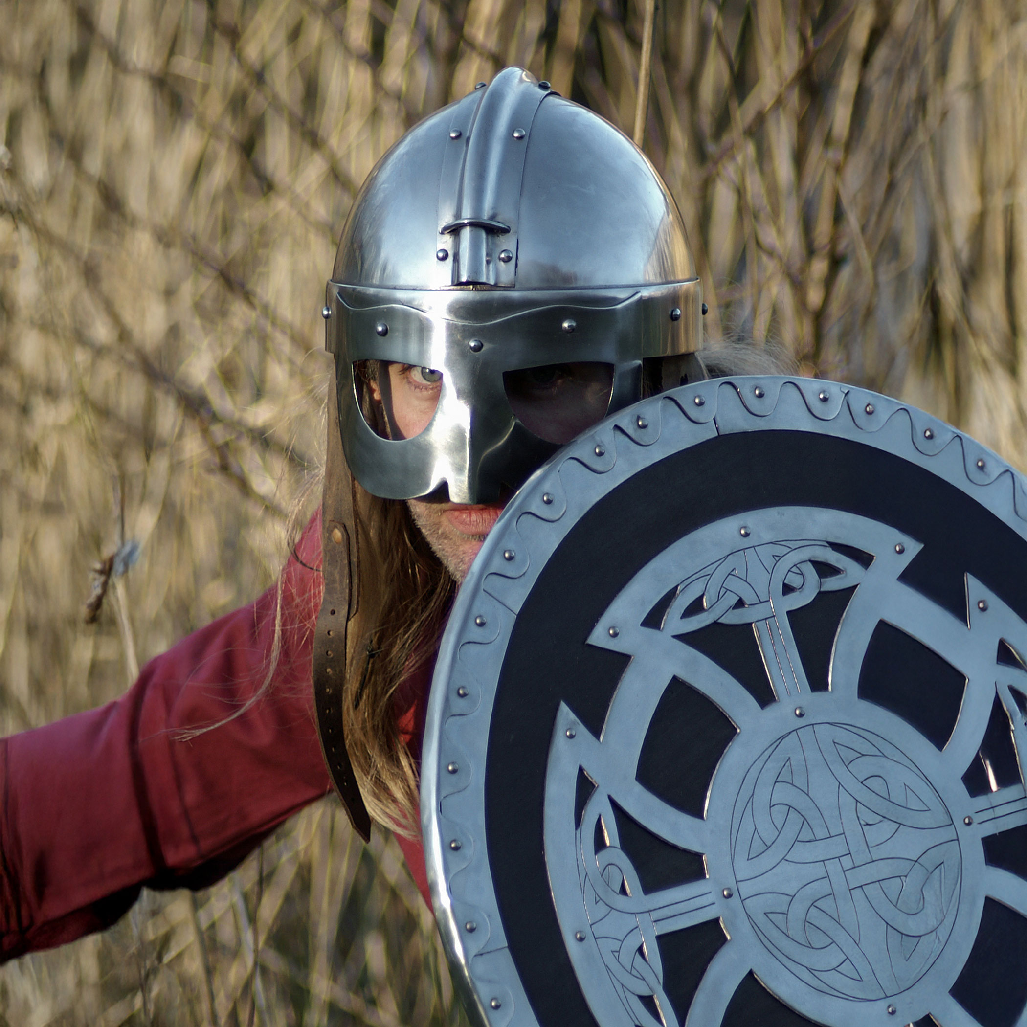 Wikinger Brillenhelm, 2 mm Stahl