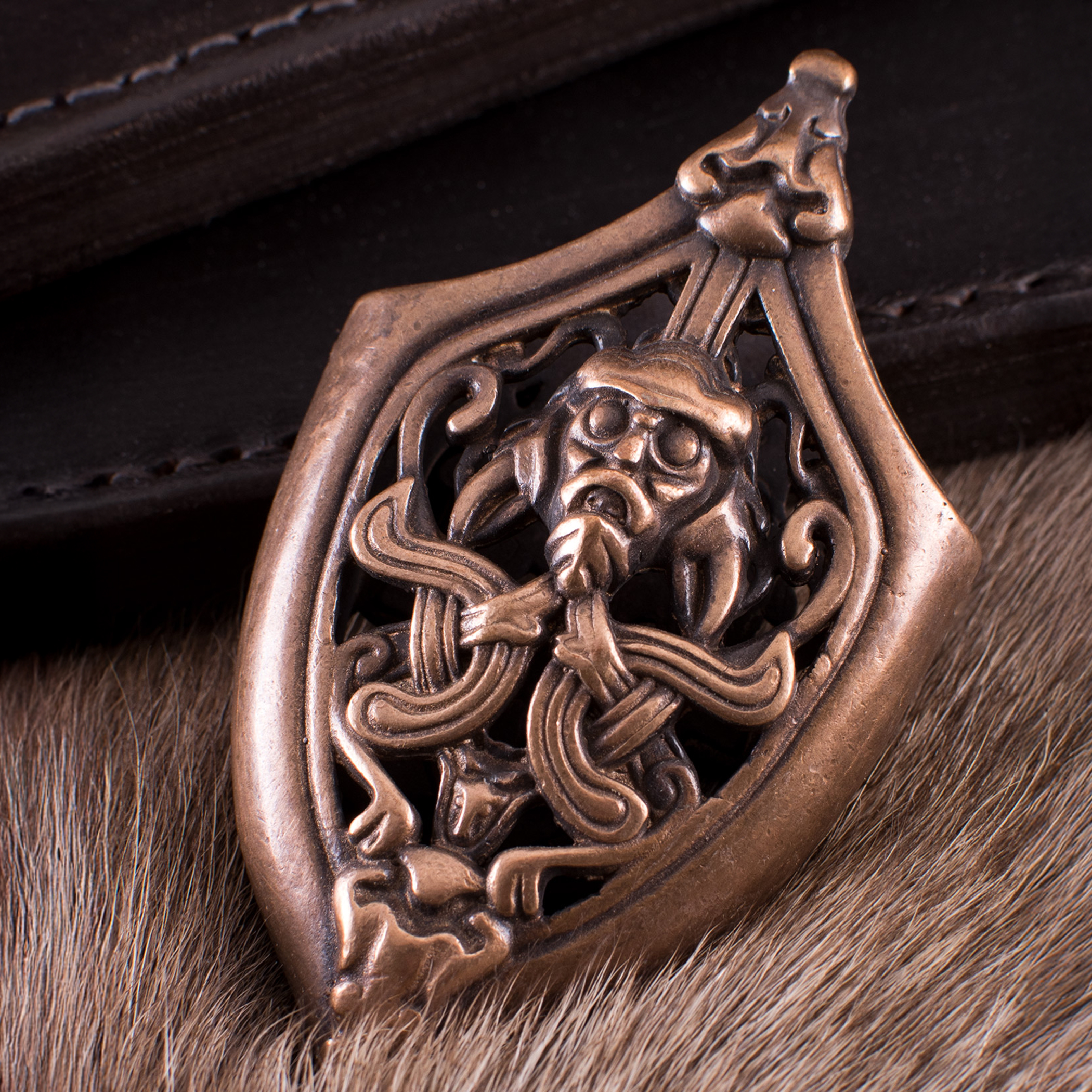 Ortblech für Wikinger-Schwertscheide, Bronze