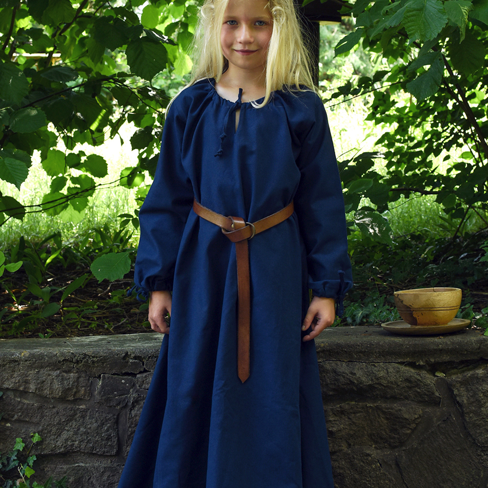 Kinder Mittelalterkleid Ana, blau in 110