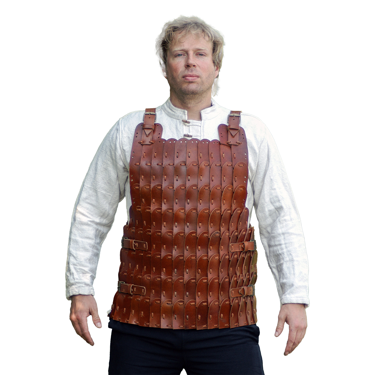 Frühmittelalterliche Leder-Lamellen-Rüstung im Wikingerstil
