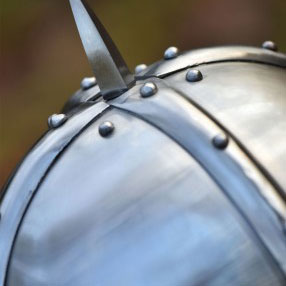 Wikinger Brillenhelm, mit Kettenbrünne, 2 mm Stahl