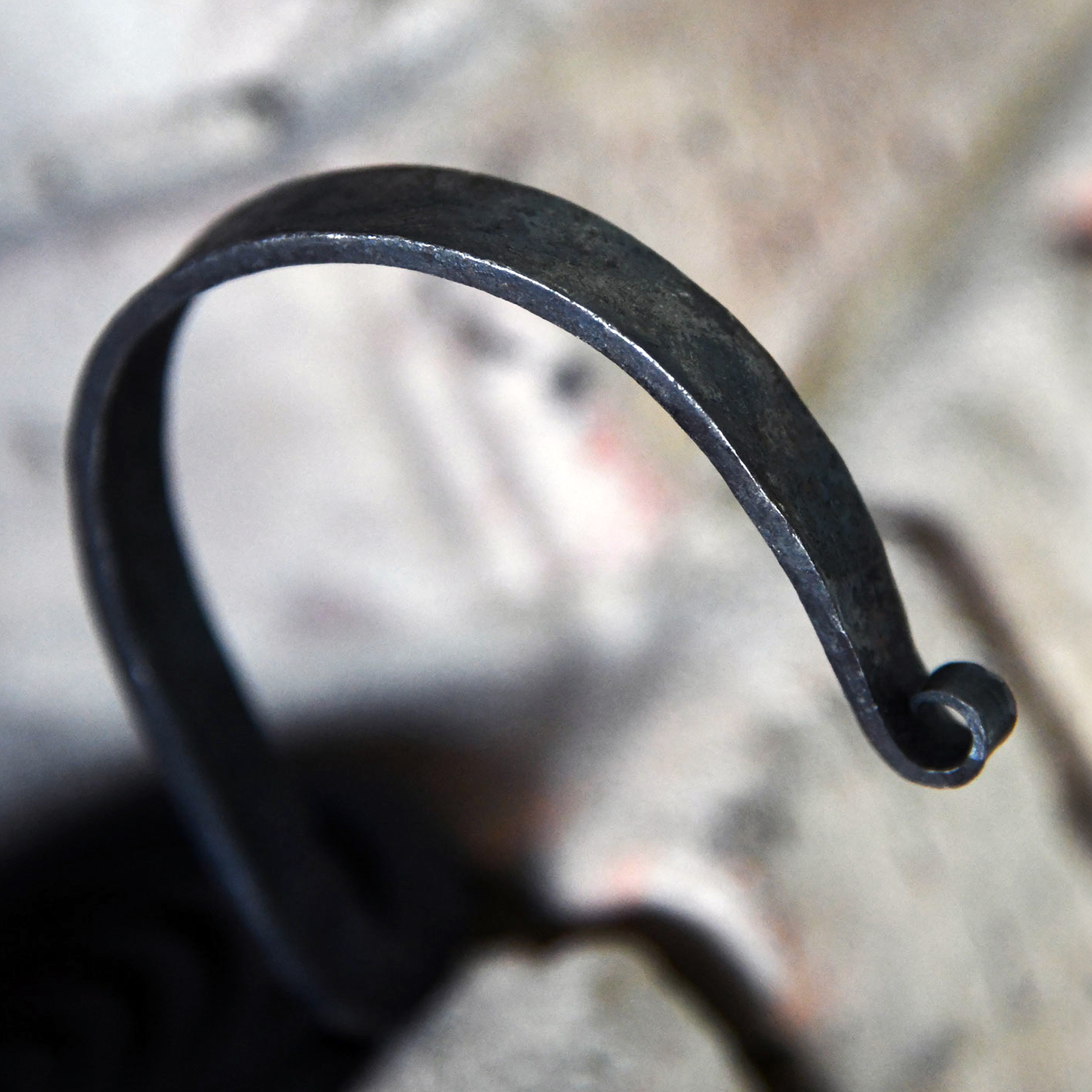 Kerzenleuchter, eingerollt, handgeschmiedet 