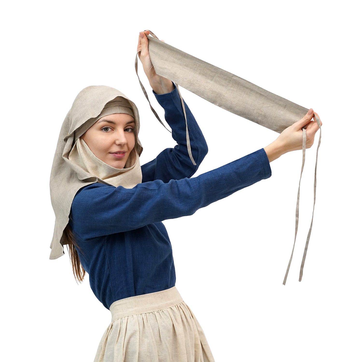 Spätmittelalterliches Fillet-Band, "Dame Eleonore", Baltischer Leinen