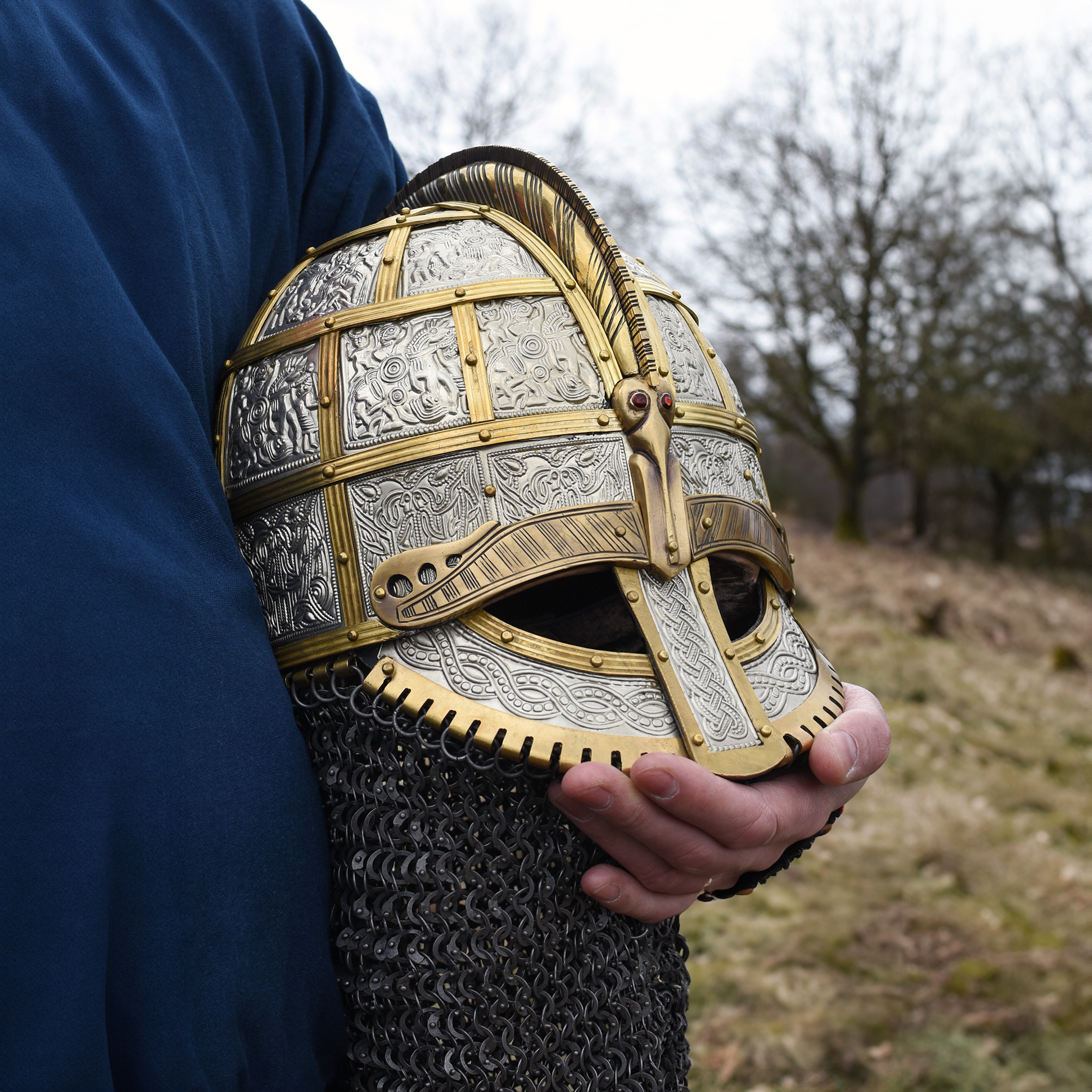 Vendelzeitlicher Helm nach Original aus dem Bootsgrab 8 in Valsgärde, Schweden 