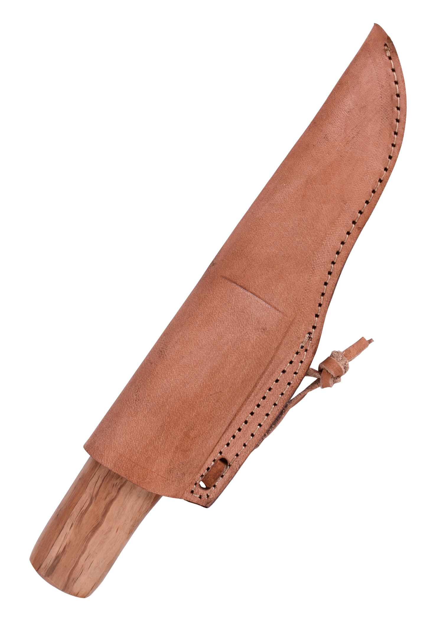 Mittelaltermesser mit Holzgriff und Lederscheide