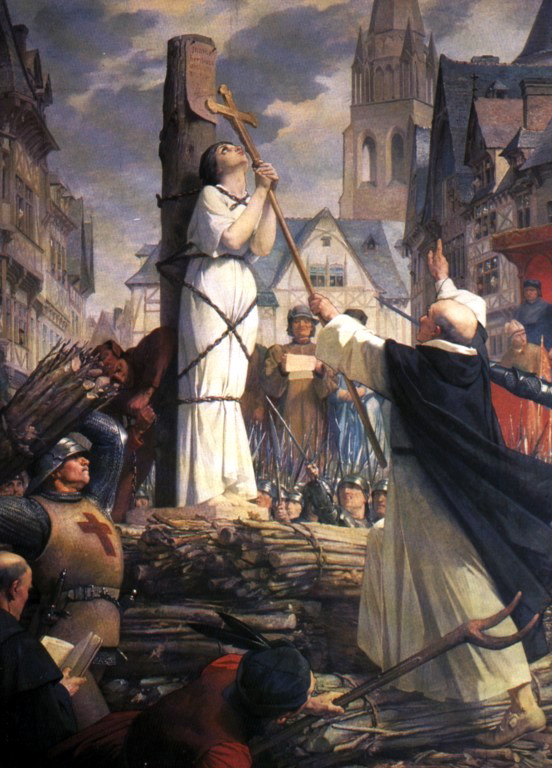 Bildnis aus dem 19. Jahrhundert von Jeanne d'Arcs Hinrichtung in Rouen Bildnis aus dem 19. Jahrhundert von Jeanne d'Arcs Hinrichtung in Rouen