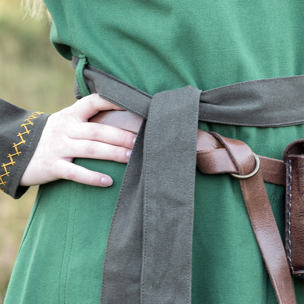 Wikinger Kleid mit Hexenstich verziert, grün Wikinger Kleid mit Hexenstich verziert, grün