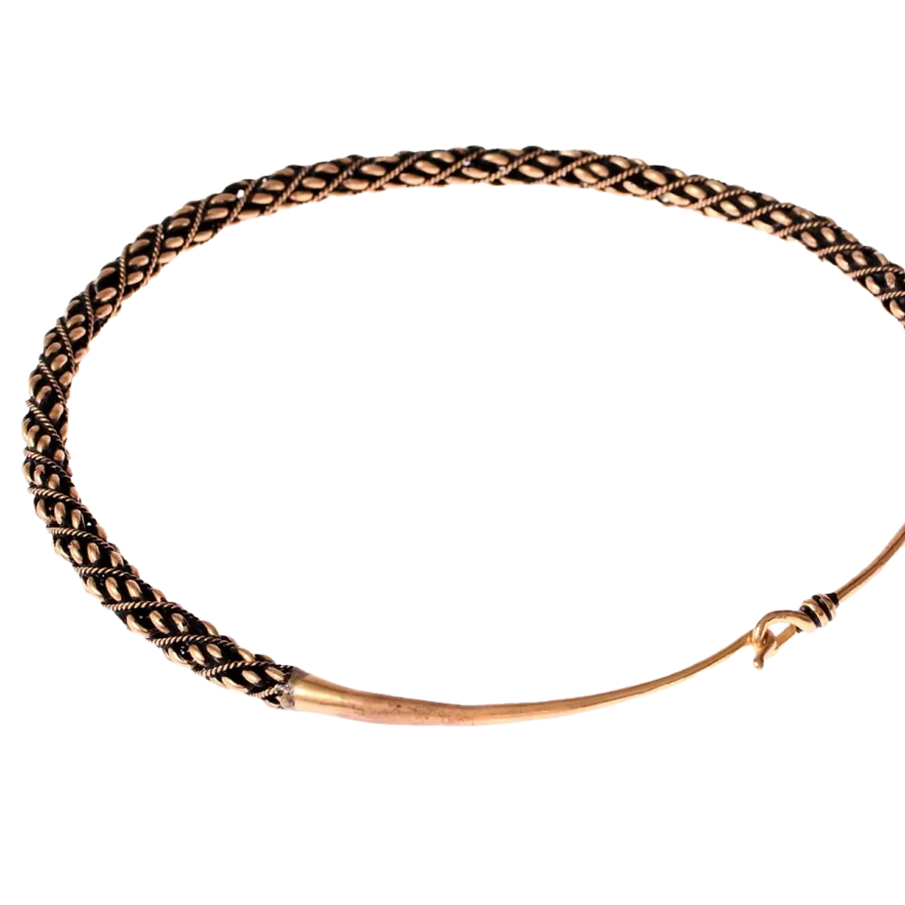 Wikinger-Torque, Halsring, nach historischen Originalen für die Schildmaid, Bronze Wikinger-Torque, Halsring, nach historischen Originalen für die Schildmaid, Bronze