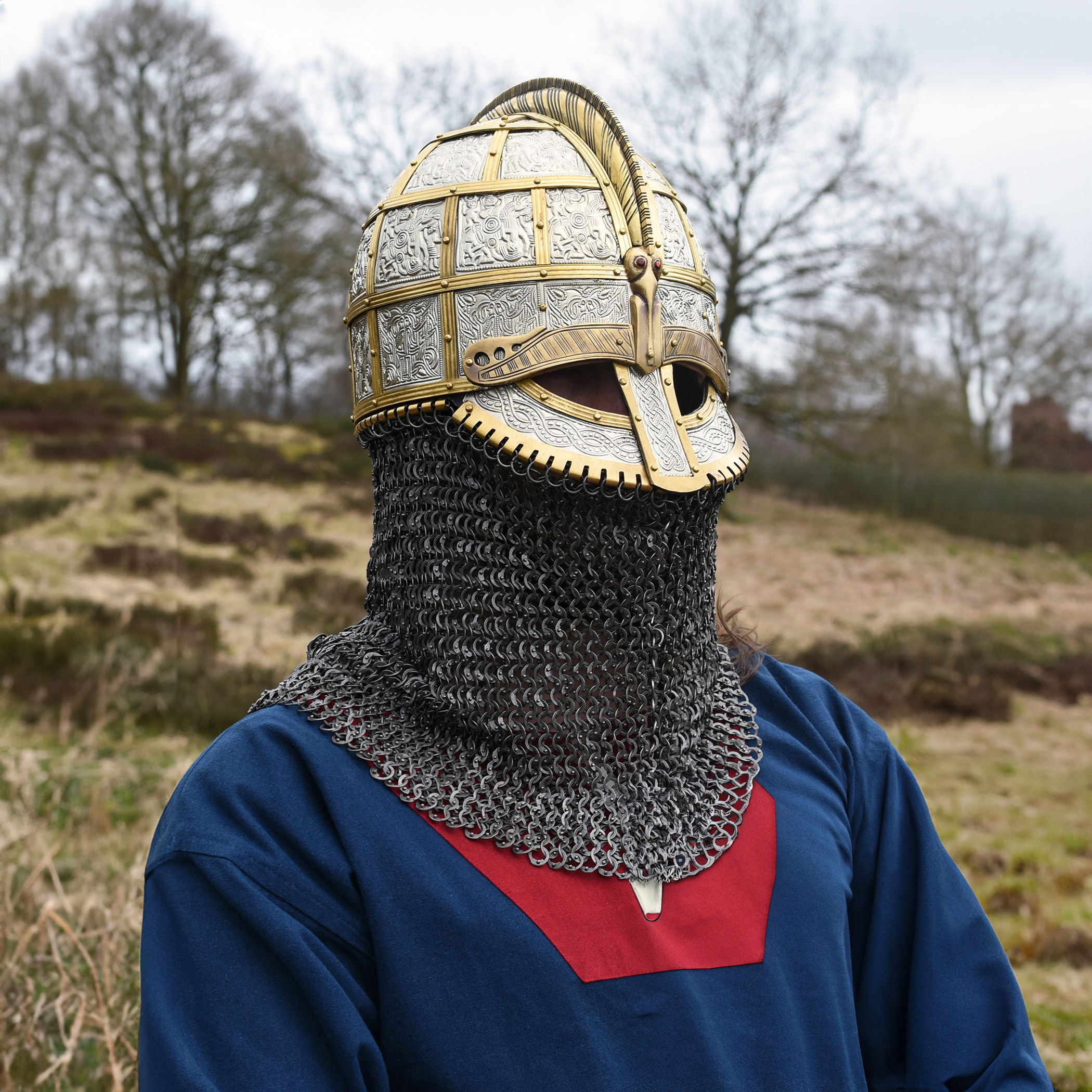 Vendelzeitlicher Helm nach Original aus dem Bootsgrab 8 in Valsgärde, Schweden 
