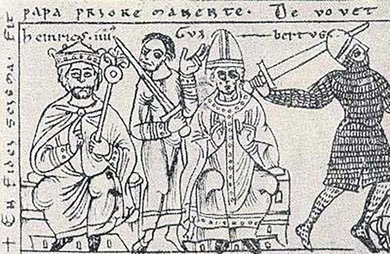 1084: Nachdem Kaiser Heinrich IV. während des Investiturstreits mit Papst Gregor VII. Rom eingenommen hat, wird der am 25. Juni 1080 gewählte Clemens III. als Gegenpapst inthronisiert.