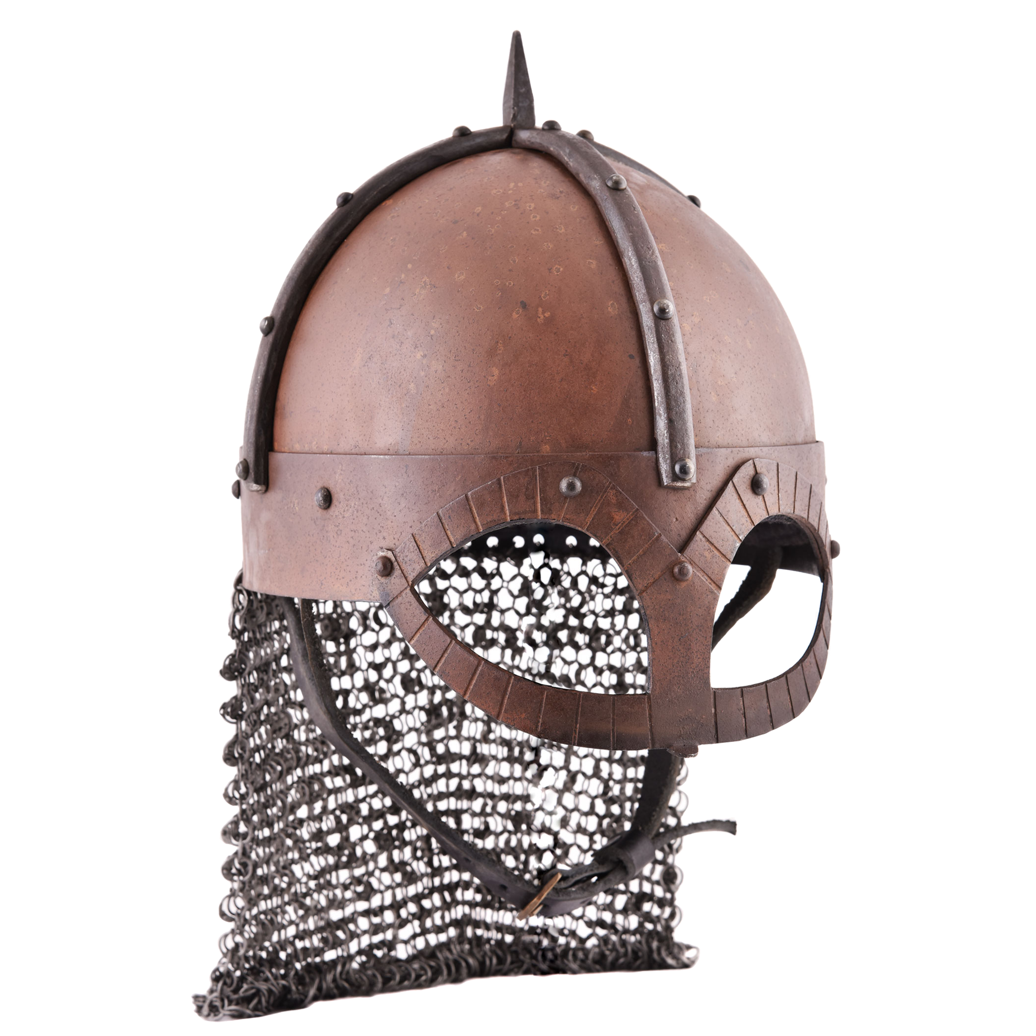 Der Gjermundbu Helm mit vernieteter Brünne, 2 mm Stahl