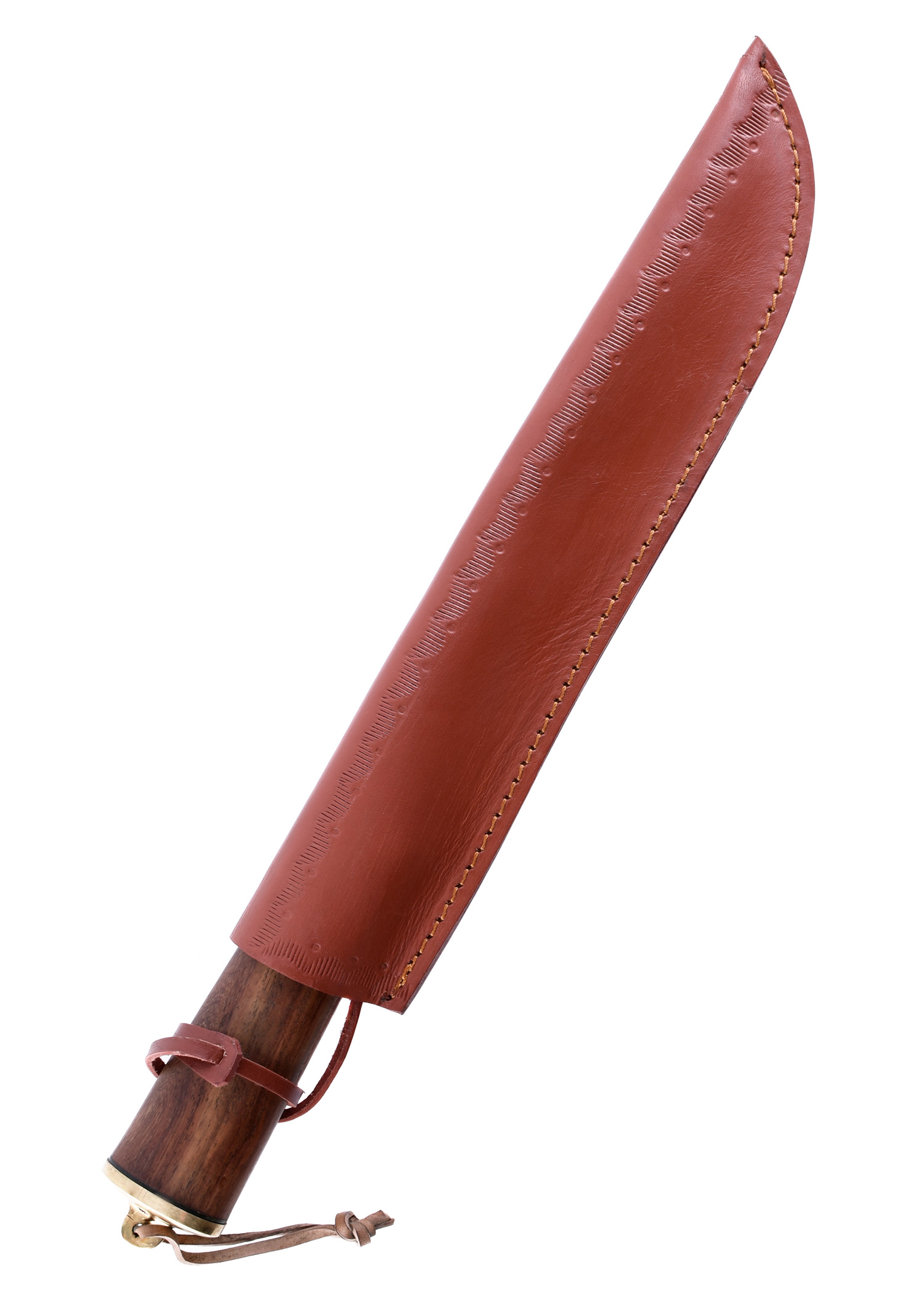 Messer mit Holzgriff und Lederscheide
