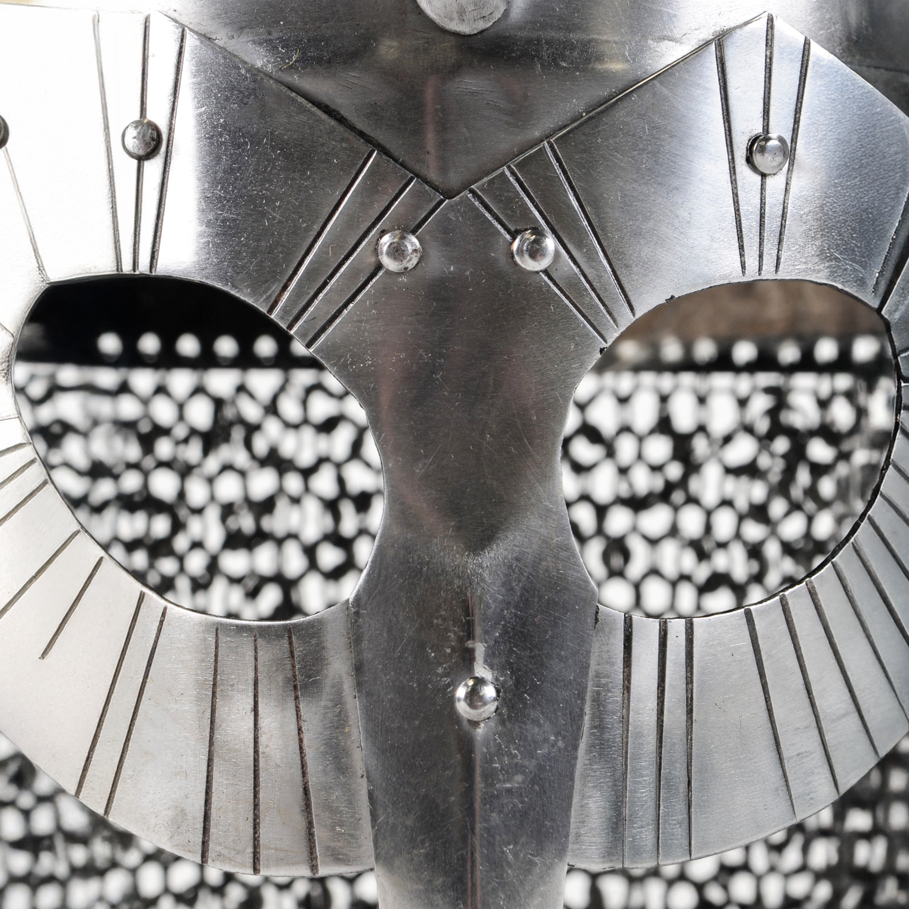 Gjermundbu-Helm, Wikinger Brillenhelm mit Kettenbrünne, 2 mm Stahl