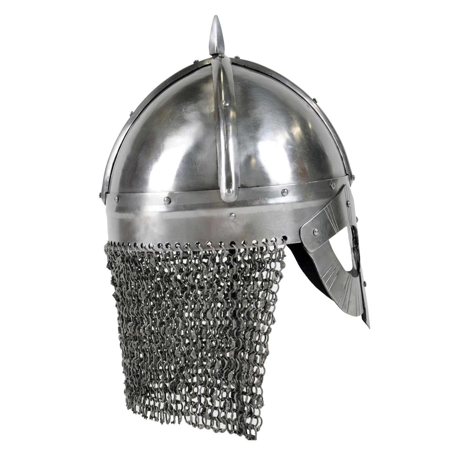 Gjermundbu-Helm, Wikinger Brillenhelm mit Kettenbrünne, 2 mm Stahl
