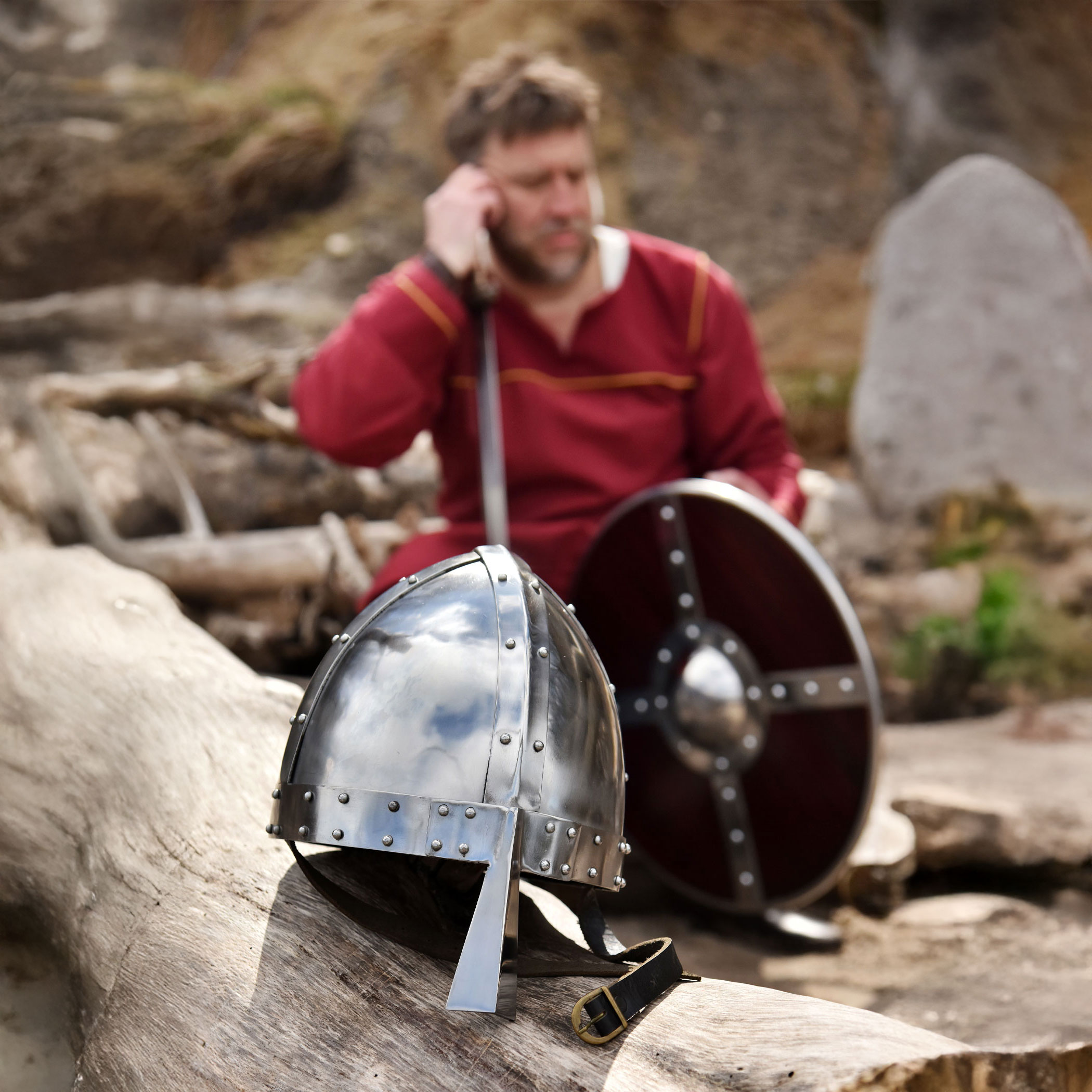 Normannischer Spangenhelm, 2 mm Stahl