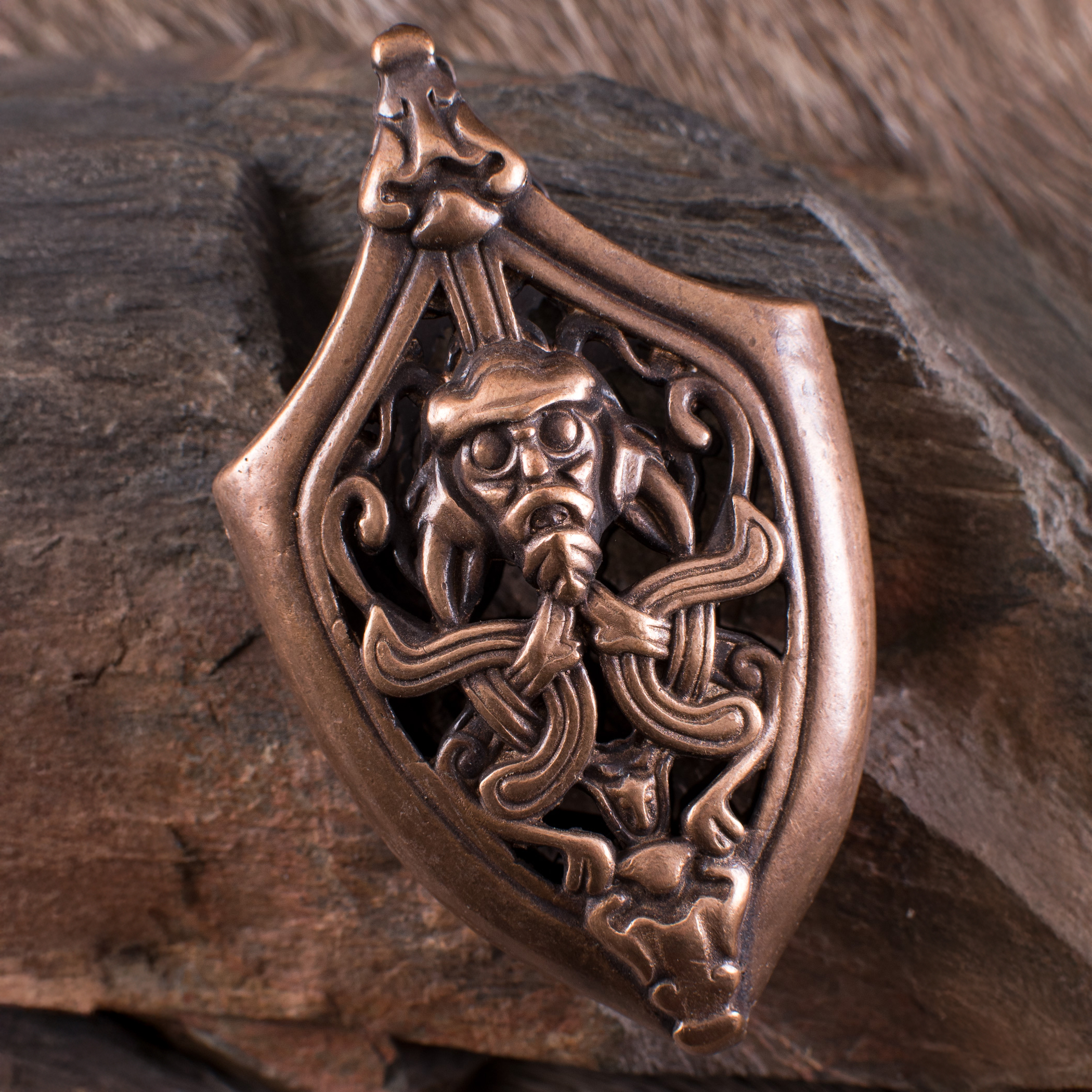 Ortblech für Wikinger-Schwertscheide, Bronze