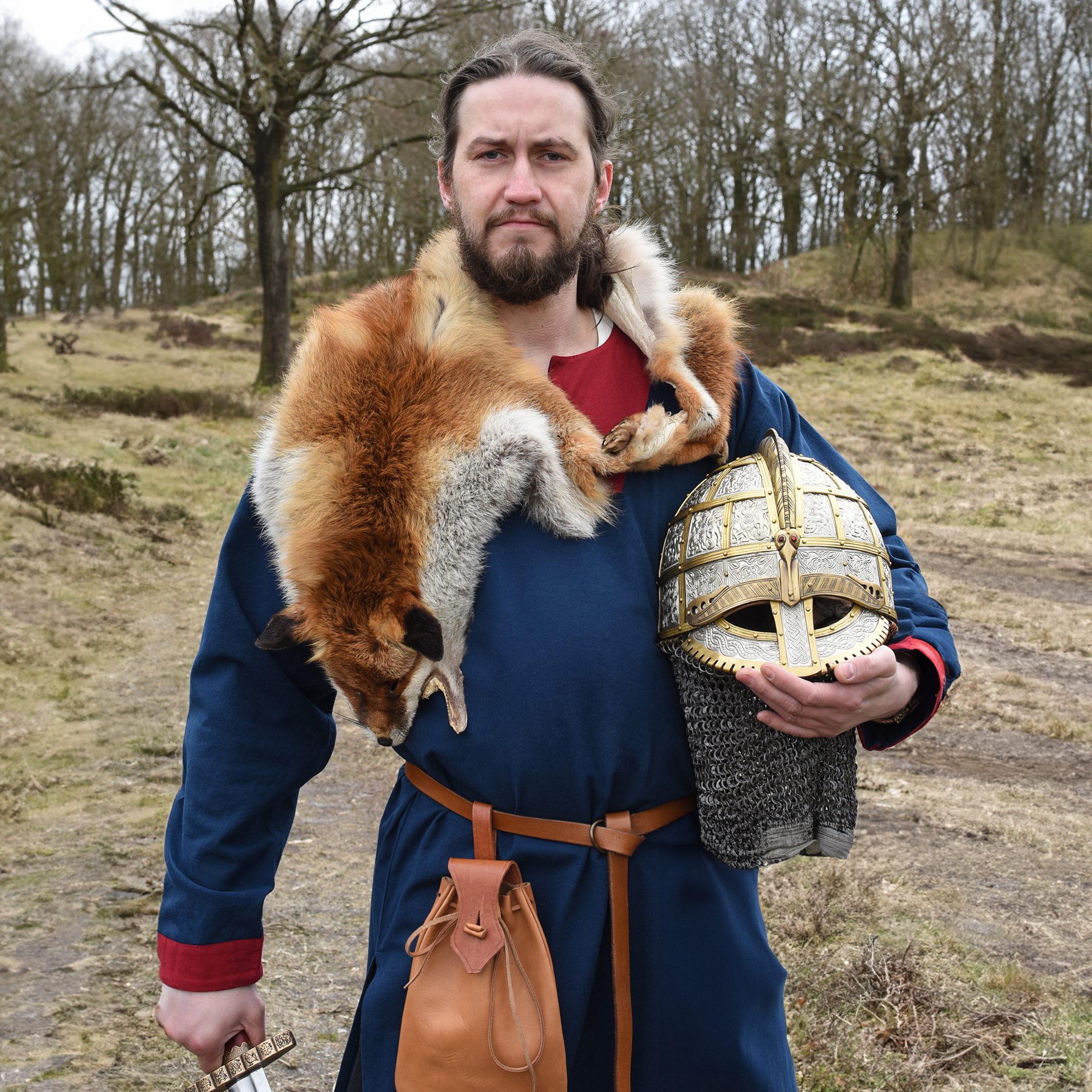 Vendelzeitlicher Helm nach Original aus dem Bootsgrab 8 in Valsgärde, Schweden 