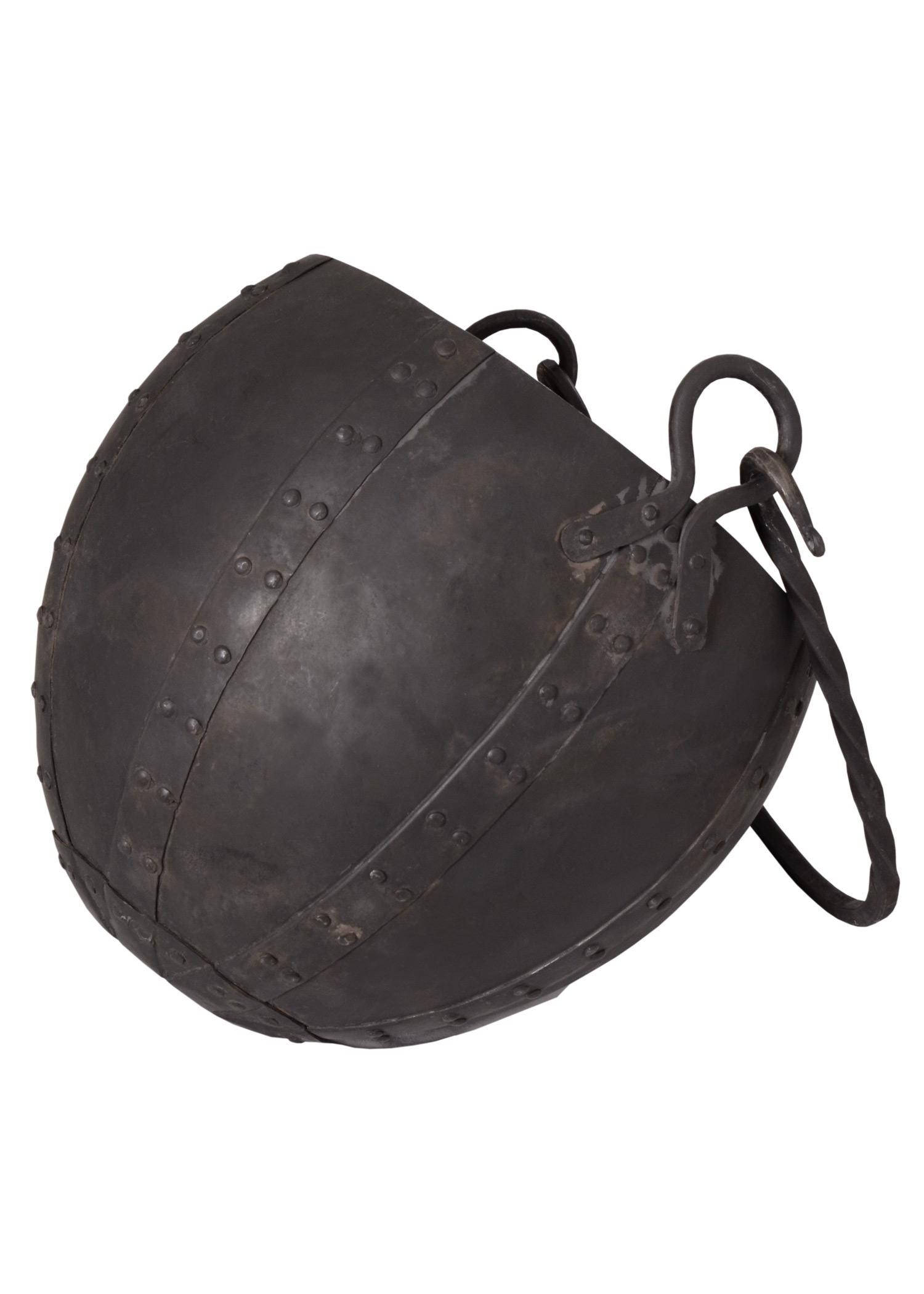 Vernieteter Lagertopf aus Stahl, ca. 10 Liter Vernieteter Lagertopf aus Stahl, ca. 10 Liter