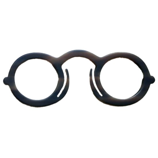 Spätmittelalterliche Federbrille, braun, mit für Deine Sehstärke angepasste Gläser